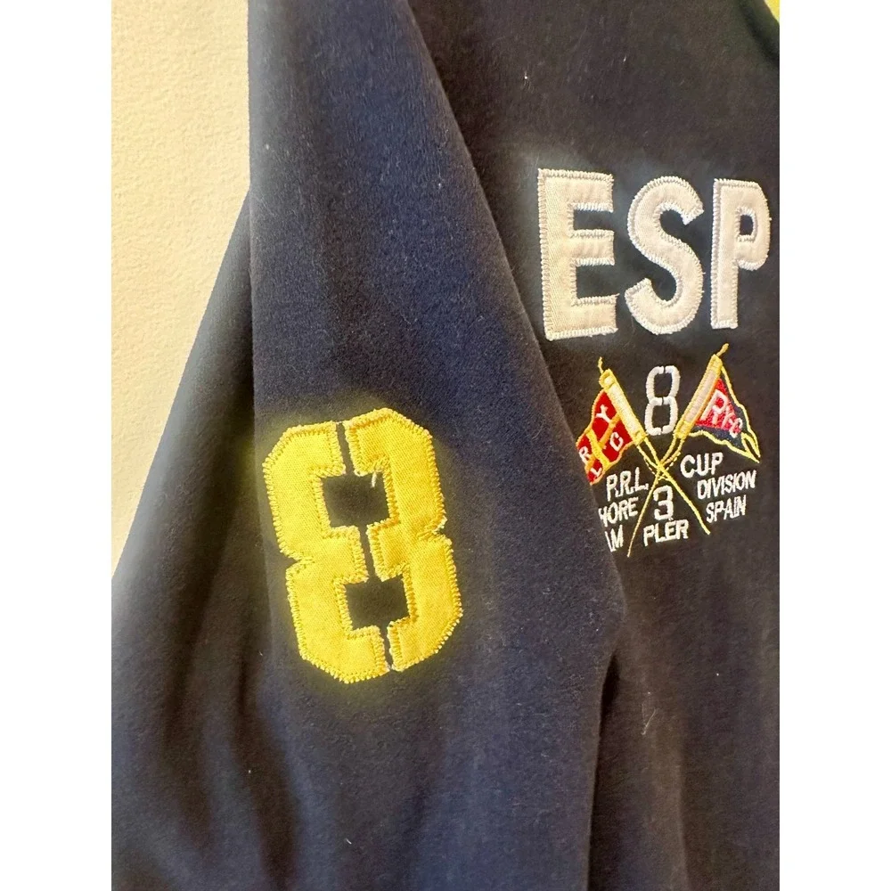 Vintage Polo Ralph Lauren Track Jacket Spain Zip Up Sweatshirt‎ 90s Sizing Below